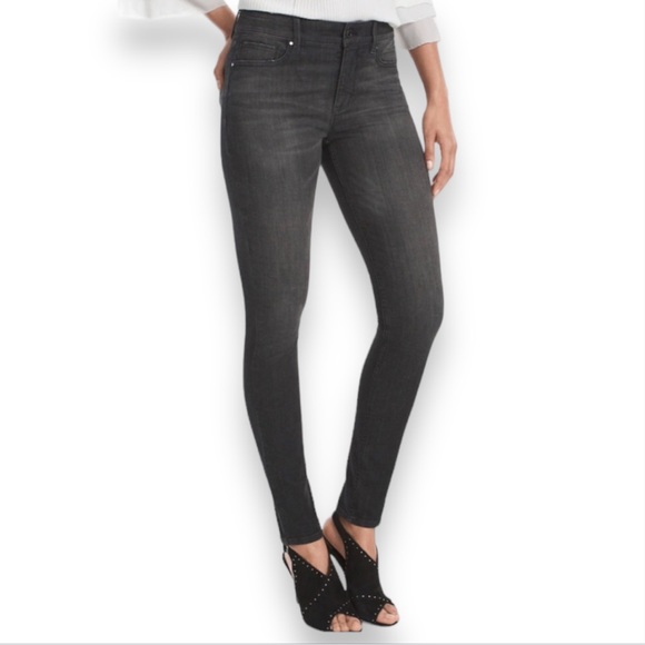 White House Black Market Denim - White House Black Market Faded Black Mid-Rise Skinny Jeans | EUC Size XS